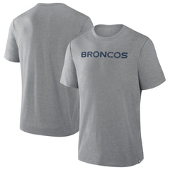 Denver Broncos Pass Rush Tri-Blend T-Shirt Heather Gray | Fanatics