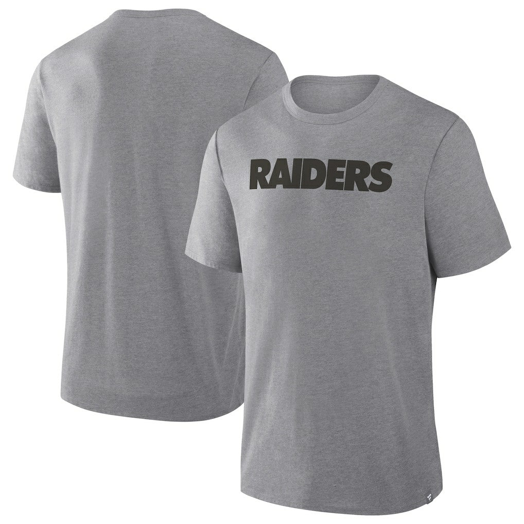 Las Vegas Raiders Pass Rush Tri-Blend T-Shirt Heather Gray | Fanatics