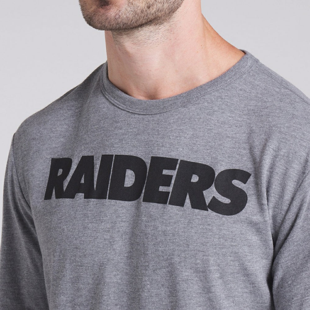 Las Vegas Raiders Pass Rush Tri-Blend T-Shirt Heather Gray | Fanatics