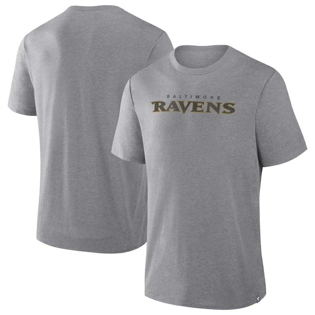 Baltimore Ravens Pass Rush Tri-Blend T-Shirt Heather Gray | Fanatics