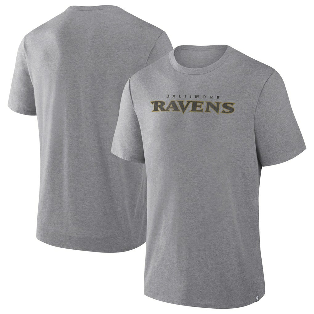 Baltimore Ravens Pass Rush Tri-Blend T-Shirt Heather Gray | Fanatics