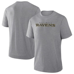 Baltimore Ravens Pass Rush Tri-Blend T-Shirt Heather Gray | Fanatics