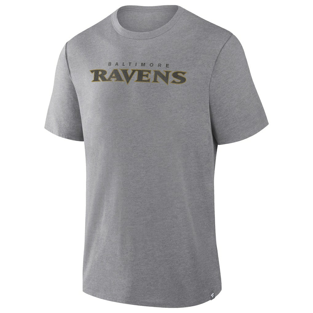 Baltimore Ravens Pass Rush Tri-Blend T-Shirt Heather Gray | Fanatics