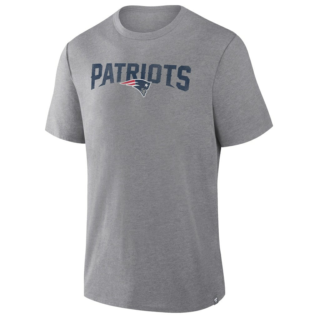 New England Patriots Pass Rush Tri-Blend T-Shirt Heather Gray | Fanatics