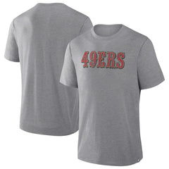 San Francisco 49ers Pass Rush Tri-Blend T-Shirt Heather Gray | Fanatics