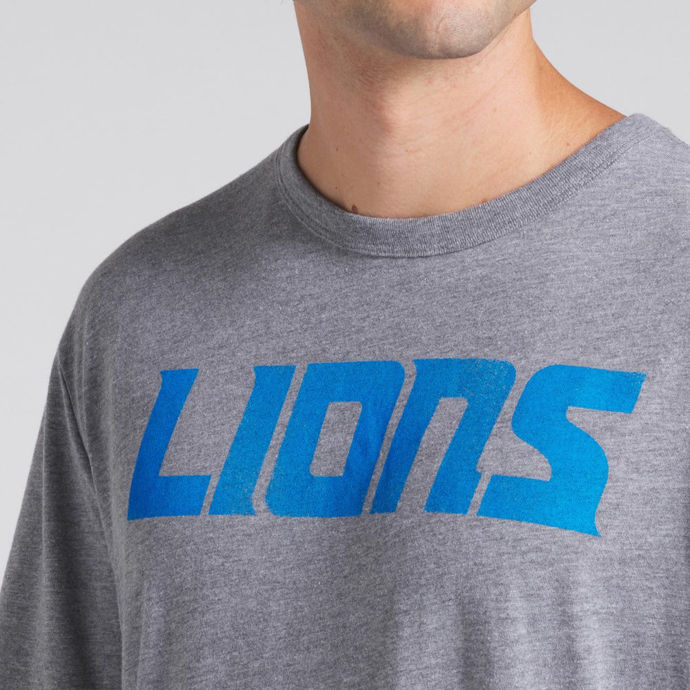 Detroit Lions Pass Rush Tri-Blend T-Shirt Heather Gray | Fanatics