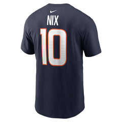 Bo Nix Denver Broncos Player Name & Number T-Shirt Navy | Nike for Sale