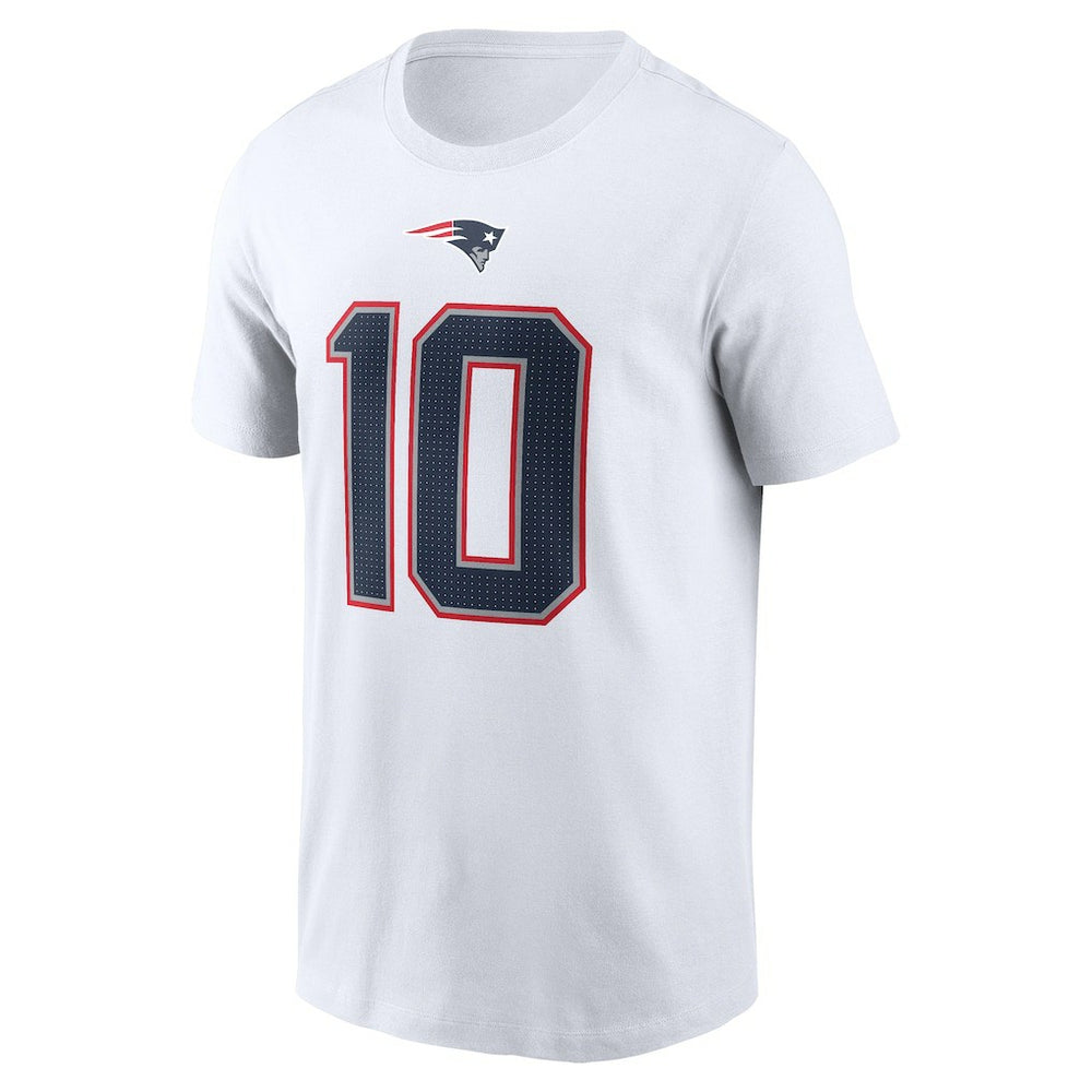 Drake Maye New England Patriots Player Name & Number T-Shirt White | Nike for Sale