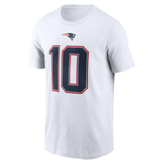 Drake Maye New England Patriots Player Name & Number T-Shirt White | Nike for Sale