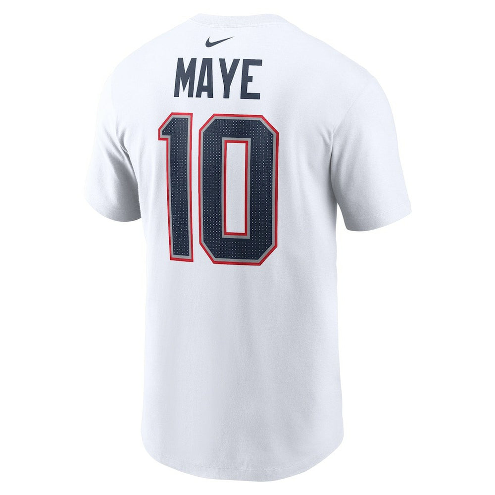 Drake Maye New England Patriots Player Name & Number T-Shirt White | Nike for Sale