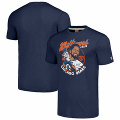 Caleb Williams Chicago Bears Homage Unisex Caricature Player Tri-Blend T-Shirt Navy | NFL