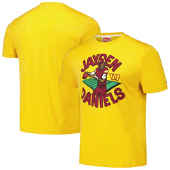 Jayden Daniels Washington Commanders Homage Unisex Caricature Player Tri-Blend T-Shirt Gold | NFL