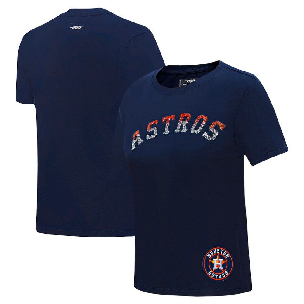 Houston Astros Pro Standard Women's Rhinestone Slim Fit T-Shirt - MLB