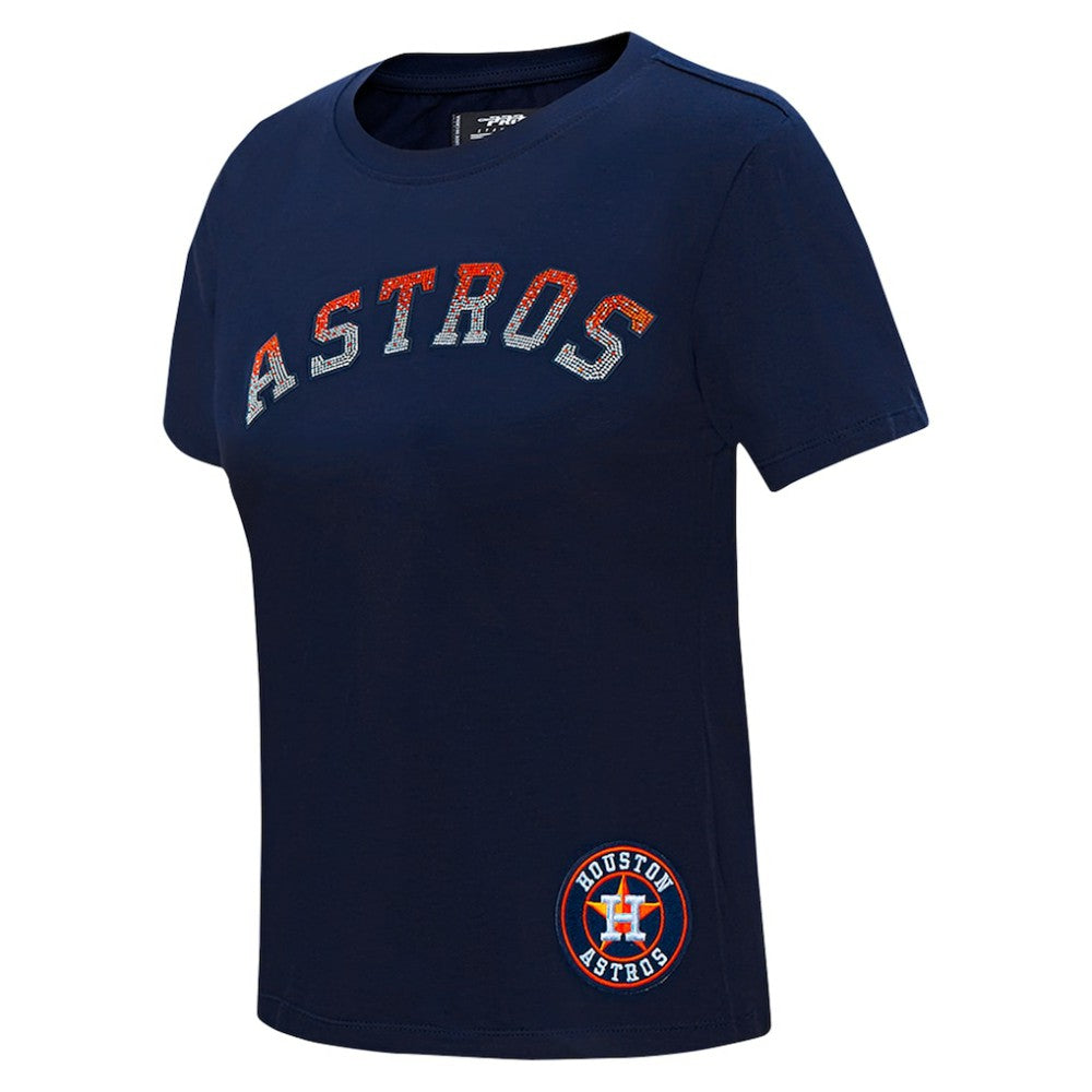 Houston Astros Pro Standard Women's Rhinestone Slim Fit T-Shirt - MLB