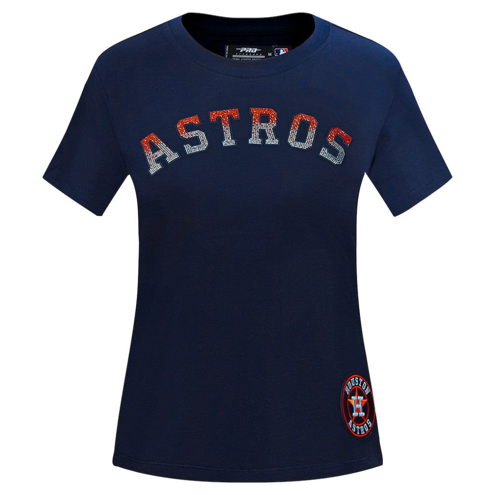 Houston Astros Pro Standard Women's Rhinestone Slim Fit T-Shirt - MLB