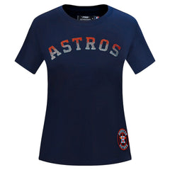 Houston Astros Pro Standard Women's Rhinestone Slim Fit T-Shirt - MLB