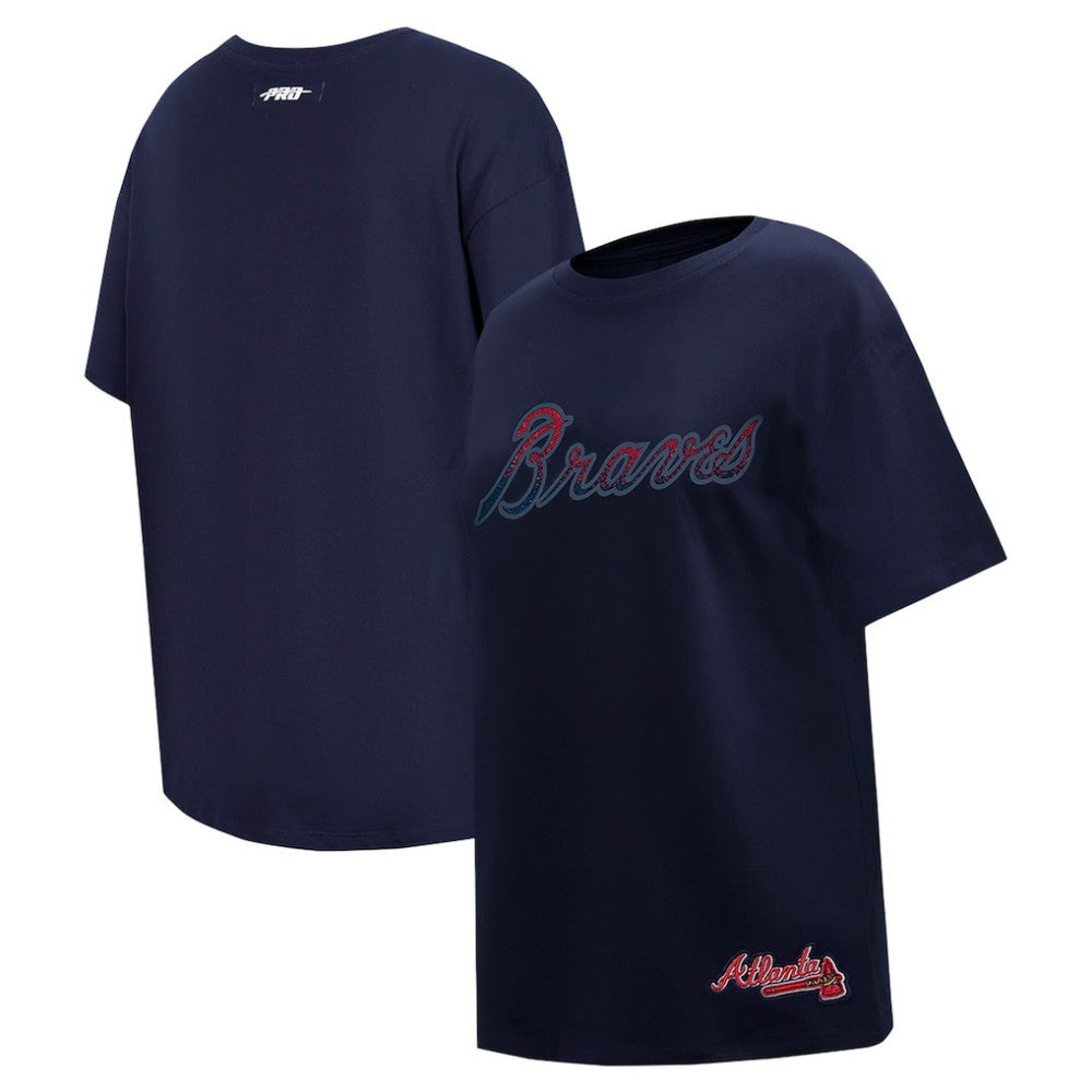 Atlanta Braves Pro Standard Women's Rhinestone Slim Fit T-Shirt - MLB