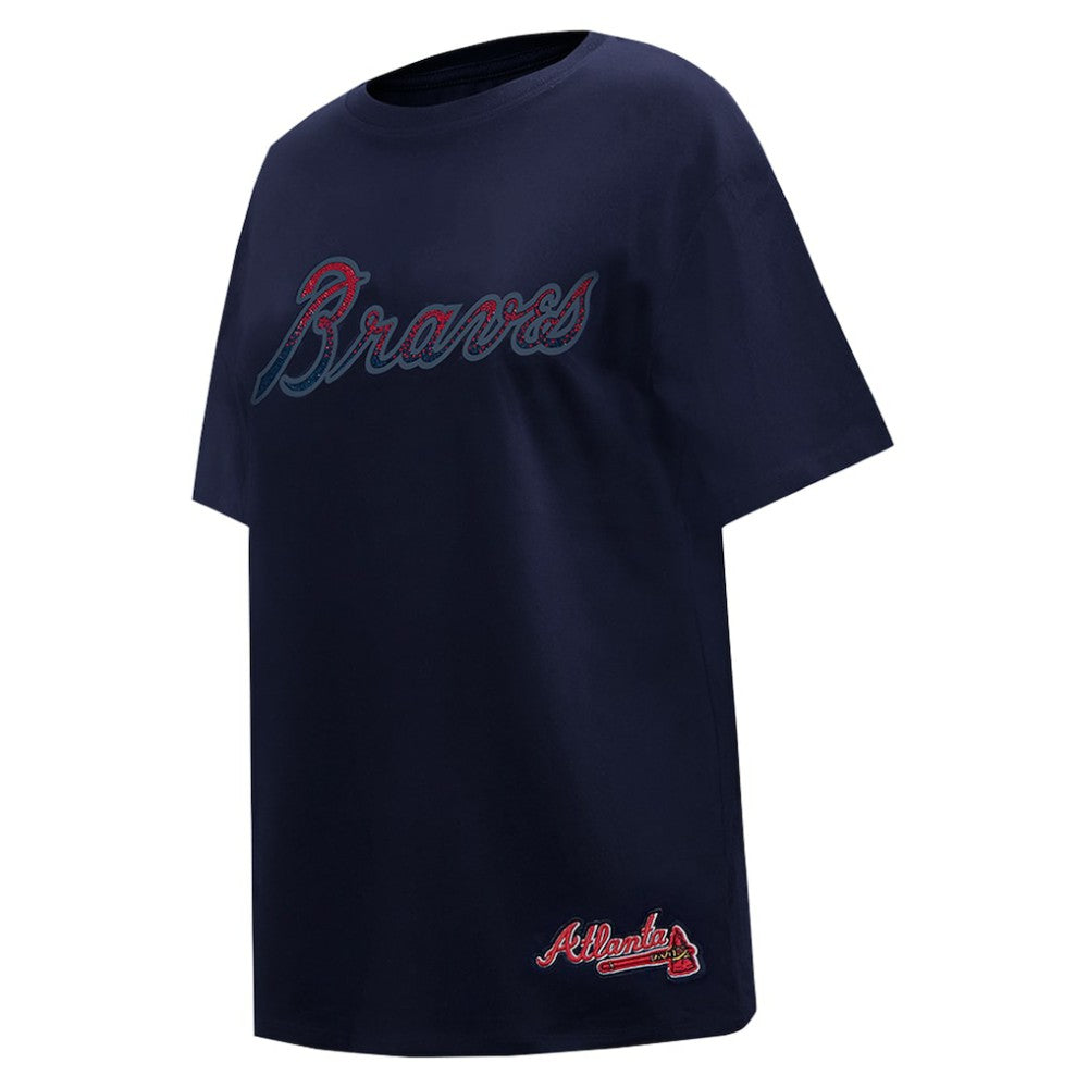 Atlanta Braves Pro Standard Women's Rhinestone Slim Fit T-Shirt - MLB