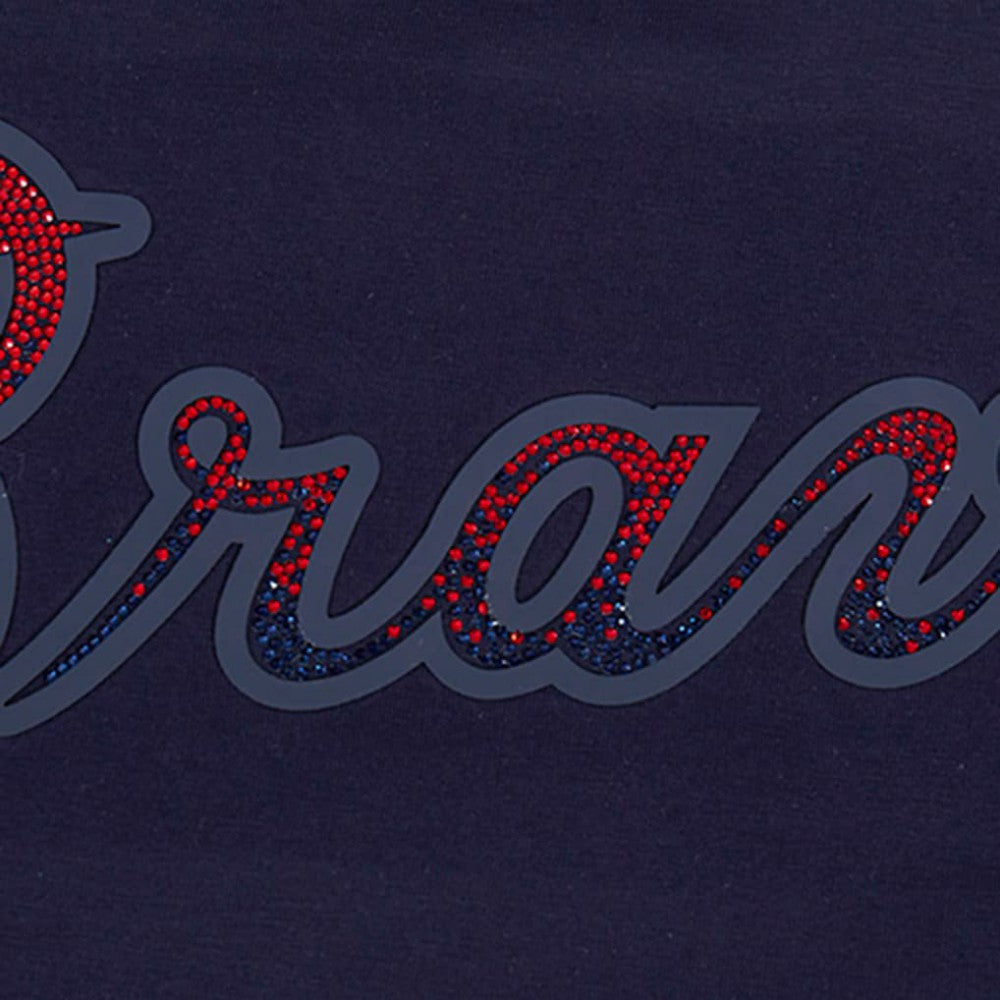 Atlanta Braves Pro Standard Women's Rhinestone Slim Fit T-Shirt - MLB