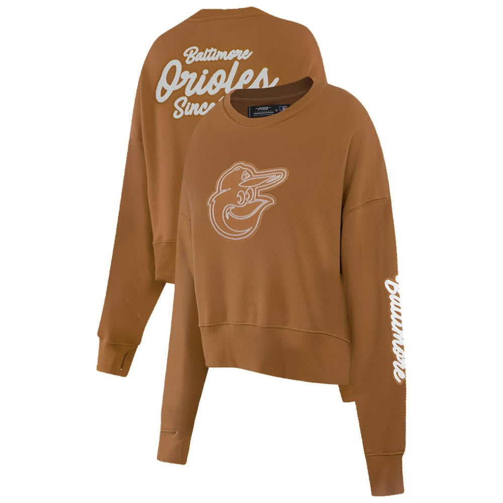 Baltimore Orioles Pro Standard Women's Paint The City Pullover Cropped Sweatshirt - MLB