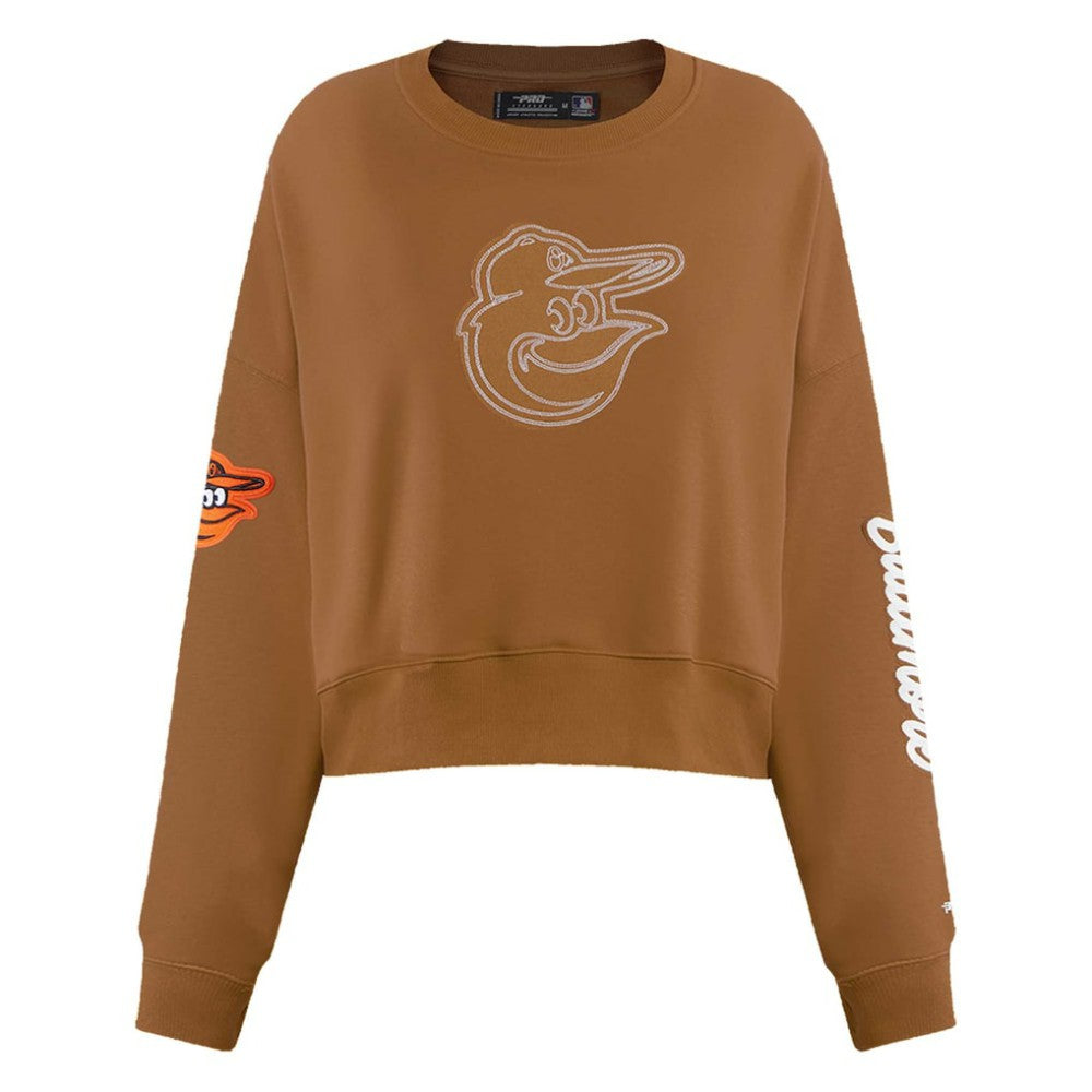 Baltimore Orioles Pro Standard Women's Paint The City Pullover Cropped Sweatshirt - MLB