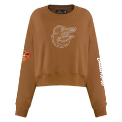 Baltimore Orioles Pro Standard Women's Paint The City Pullover Cropped Sweatshirt - MLB