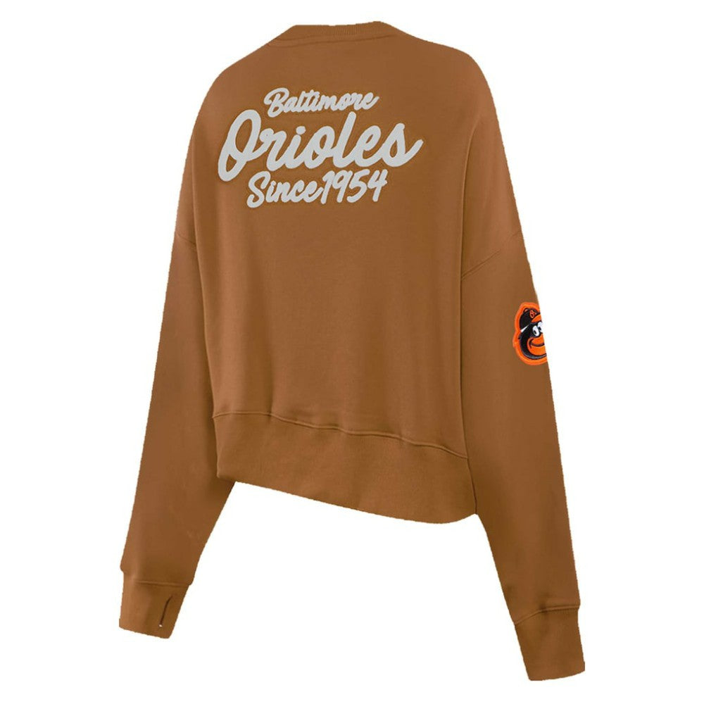 Baltimore Orioles Pro Standard Women's Paint The City Pullover Cropped Sweatshirt - MLB