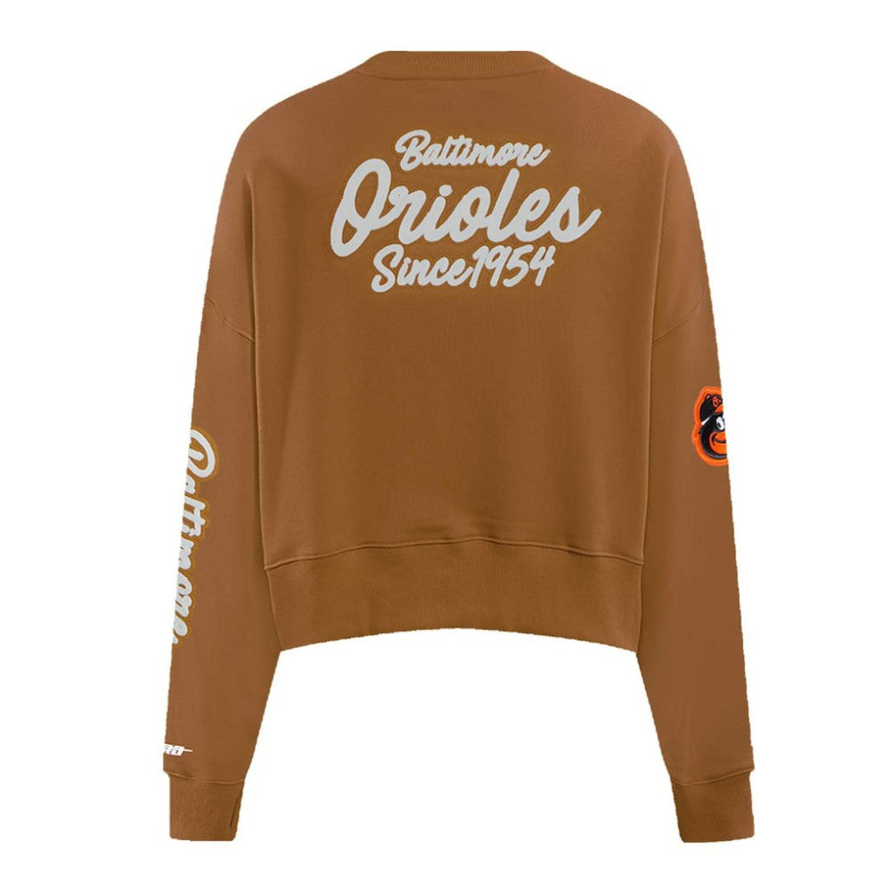 Baltimore Orioles Pro Standard Women's Paint The City Pullover Cropped Sweatshirt - MLB