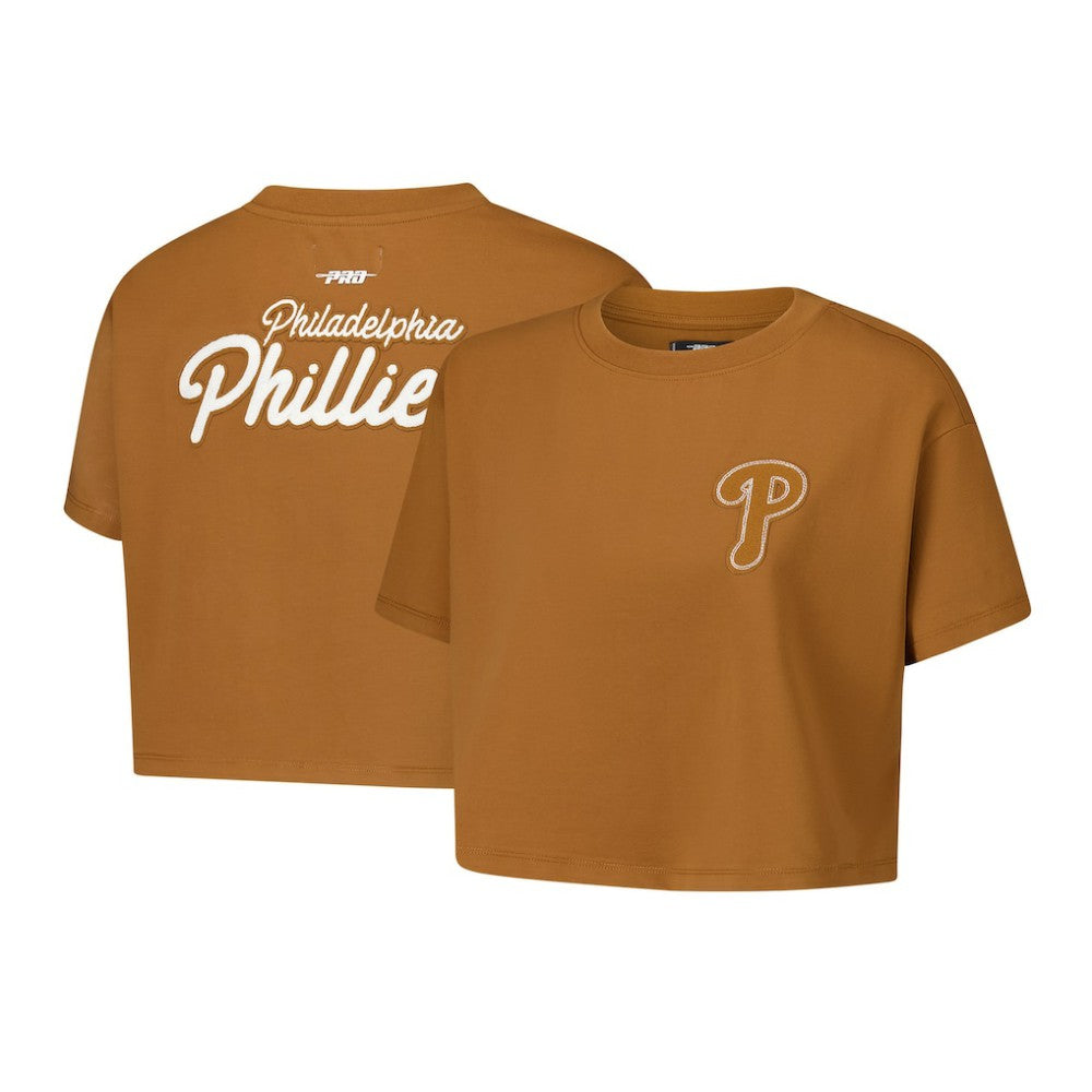 Philadelphia Phillies Pro Standard Women's Paint The City Cropped Boxy T-Shirt - MLB