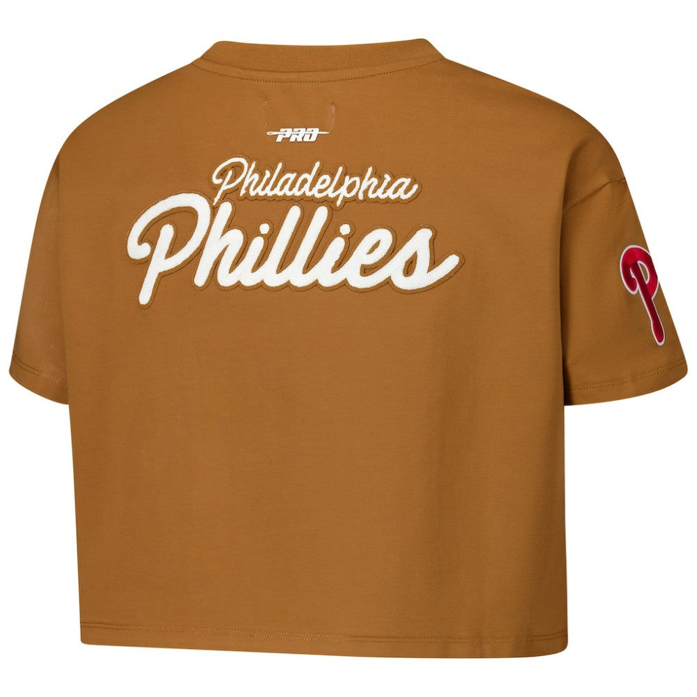 Philadelphia Phillies Pro Standard Women's Paint The City Cropped Boxy T-Shirt - MLB