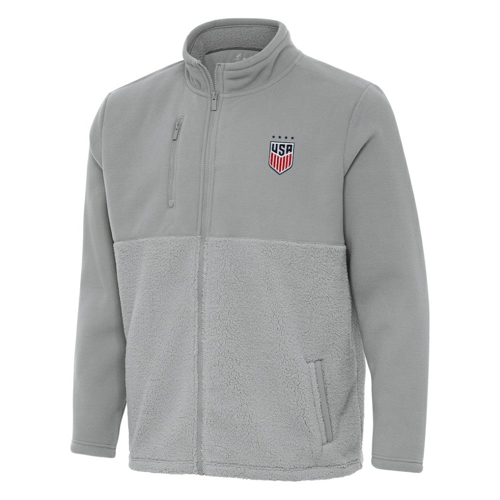 USWNT Antigua Daily Fused Full-Zip Jacket Gray - FIFA World CUP