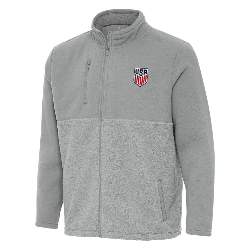 USMNT Antigua Daily Fused Full-Zip Jacket Gray - FIFA World CUP