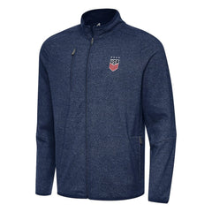 USWNT Antigua Hold-Up Tri-Blend Full-Zip Jacket Heather Navy - FIFA World CUP