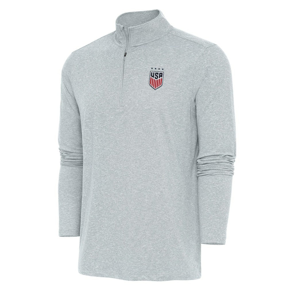 USWNT Antigua Hunk Quarter-Zip Top Heather Gray - FIFA World CUP