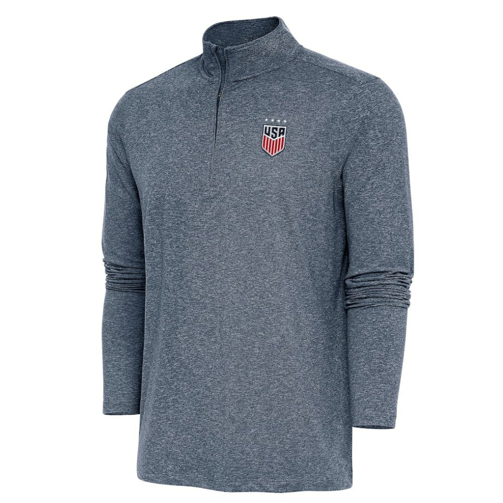 USWNT Antigua Hunk Quarter-Zip Top Heather Navy - FIFA World CUP