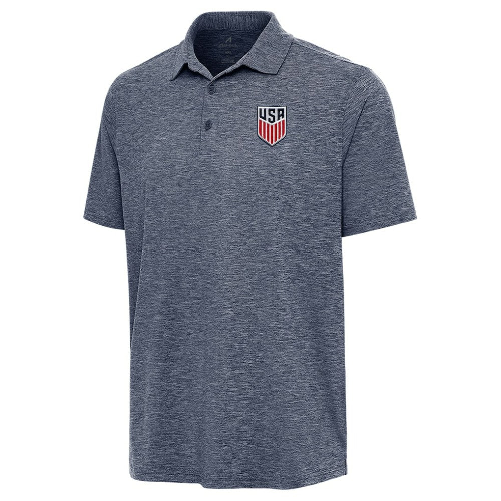 USMNT Antigua Big & Tall Par 3 Polo Heather Navy - FIFA World CUP