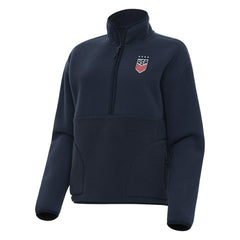USWNT Antigua Women's Figure Quarter-Zip Jacket Navy - FIFA World CUP