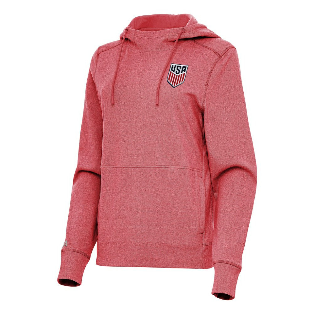 USMNT Antigua Women's Justice Pullover Hoodie Heather Red - FIFA World CUP