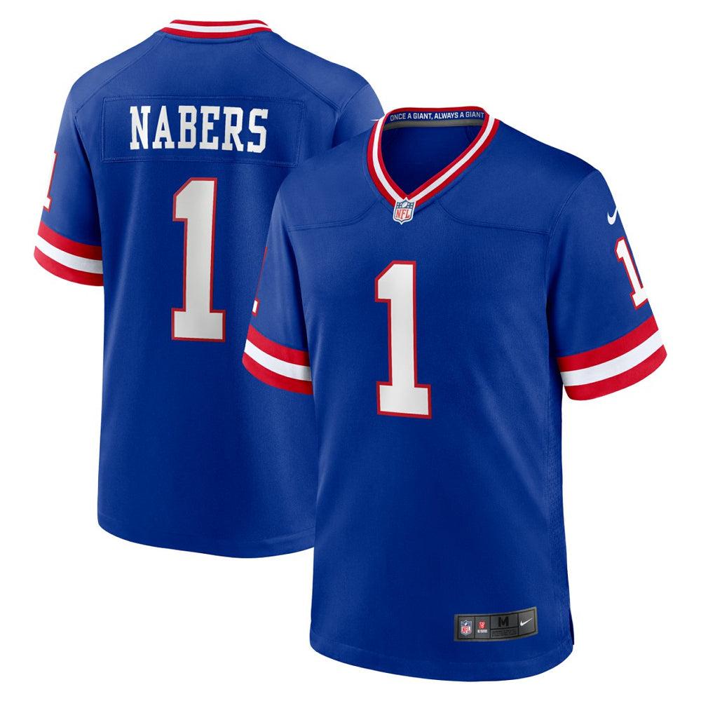 Malik Nabers New York Giants Game Player Jersey Royal | Nike for Sale