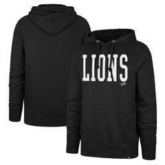 Detroit Lions '47 Dime Headline Pullover Hoodie Black | 47 brand