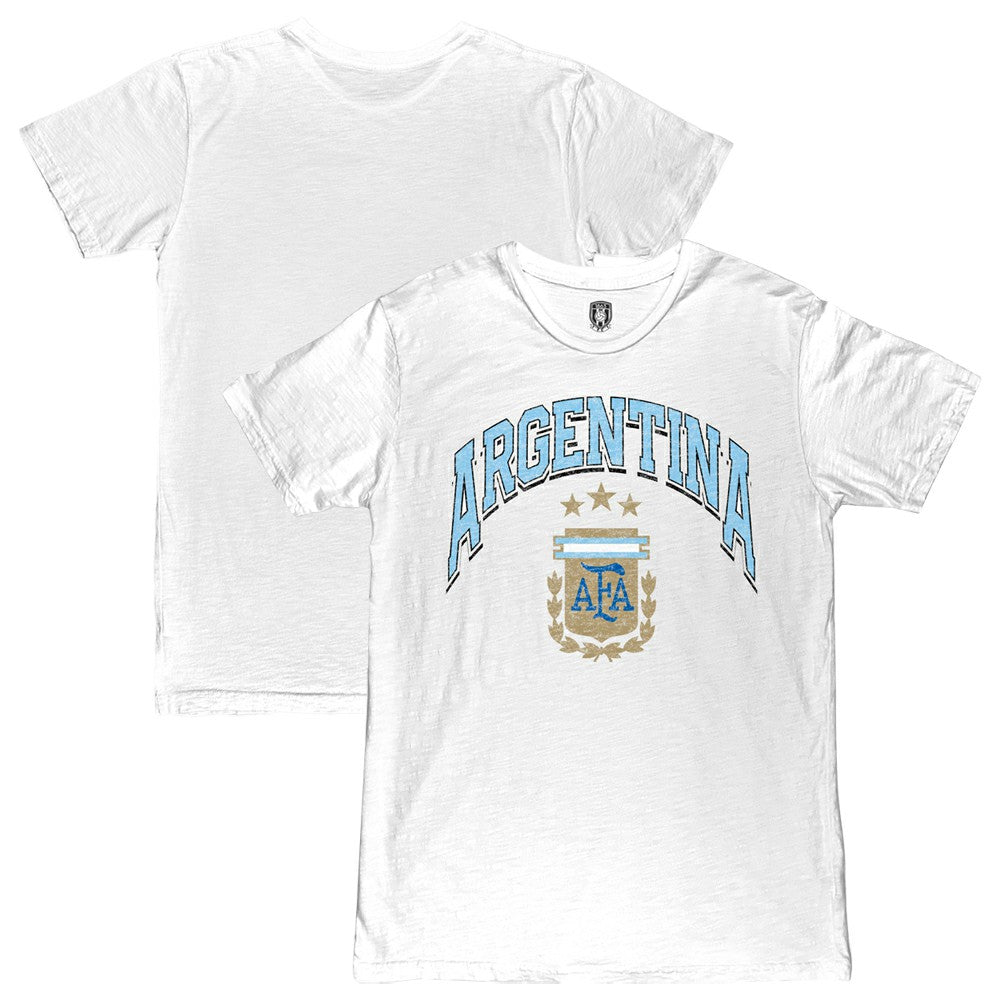 Argentina National Team 1863FC Retro Wordmark T-Shirt White - FIFA World CUP