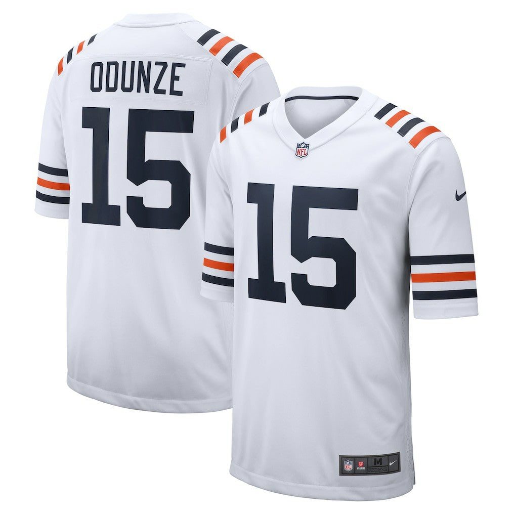 Rome Odunze Chicago Bears Alternate Game Jersey White | Nike for Sale