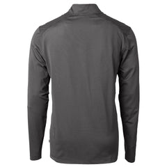 Carolina Panthers Cutter & Buck Virtue Eco Pique Micro Stripe Recycled Quarter-Zip Jacket Black | NFL