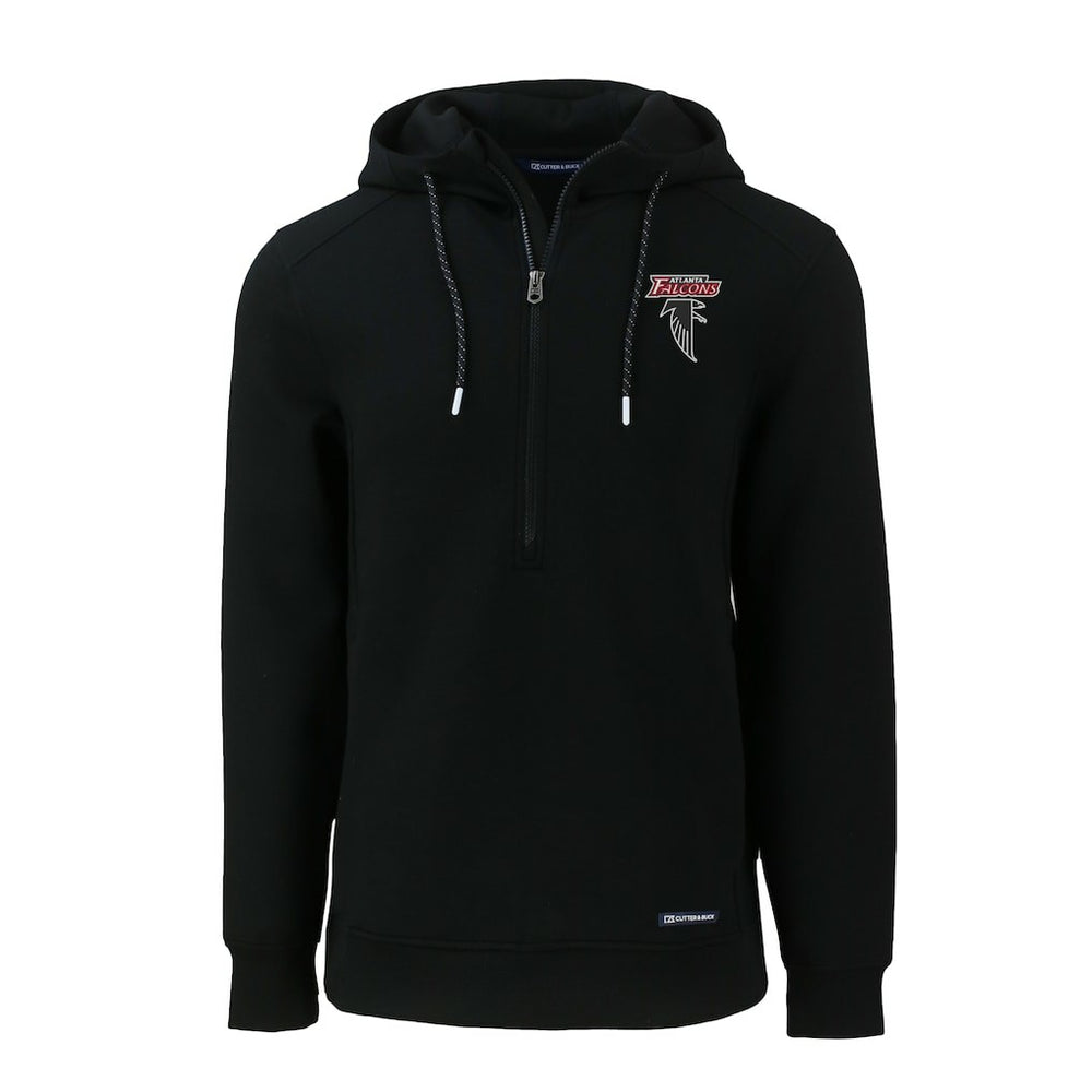 Atlanta Falcons Cutter & Buck Roam Eco Recycled Half-Zip Hoodie Black | NFL
