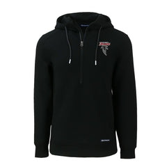 Atlanta Falcons Cutter & Buck Roam Eco Recycled Half-Zip Hoodie Black | NFL