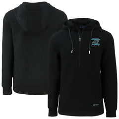 Carolina Panthers Cutter & Buck Roam Eco Recycled Half-Zip Hoodie Black | NFL