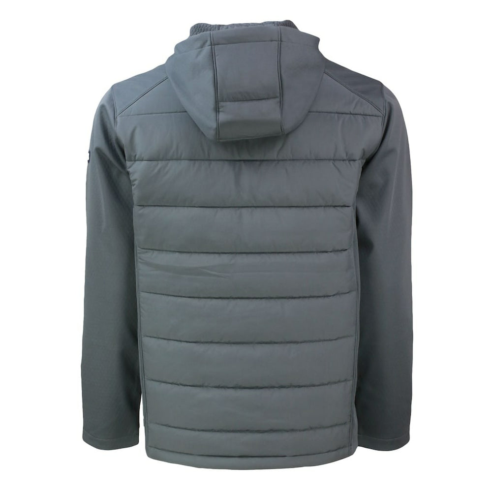 Carolina Panthers Cutter & Buck Evoke Hybrid Eco Softshell Recycled Full-Zip Hoodie Jacket Gray | NFL