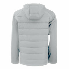 Atlanta Falcons Cutter & Buck Evoke Hybrid Eco Softshell Recycled Full-Zip Hoodie Jacket Light Gray | NFL