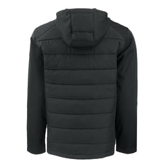 Carolina Panthers Cutter & Buck Evoke Hybrid Eco Softshell Recycled Full-Zip Hoodie Jacket Black | NFL