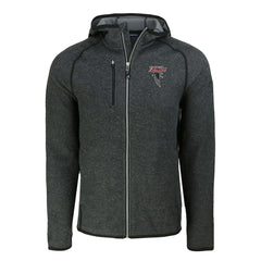 Atlanta Falcons Cutter & Buck Mainsail Hoodie Raglan Full-Zip Jacket Heather Charcoal | NFL